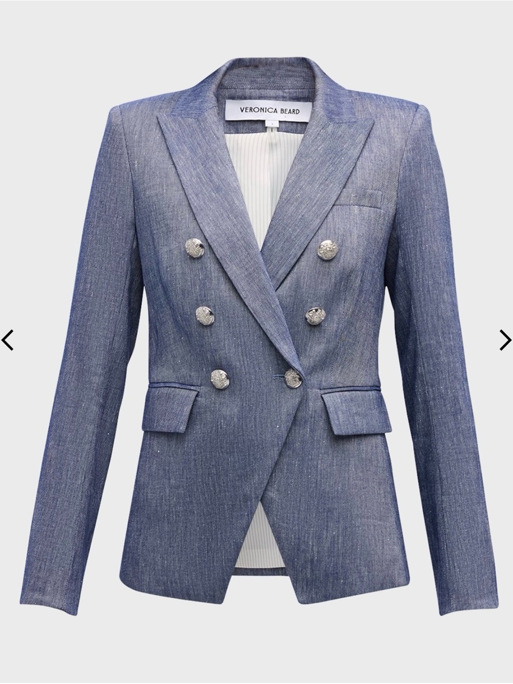 Veronica Beard Miller Blue Dickey Jacket Size 2